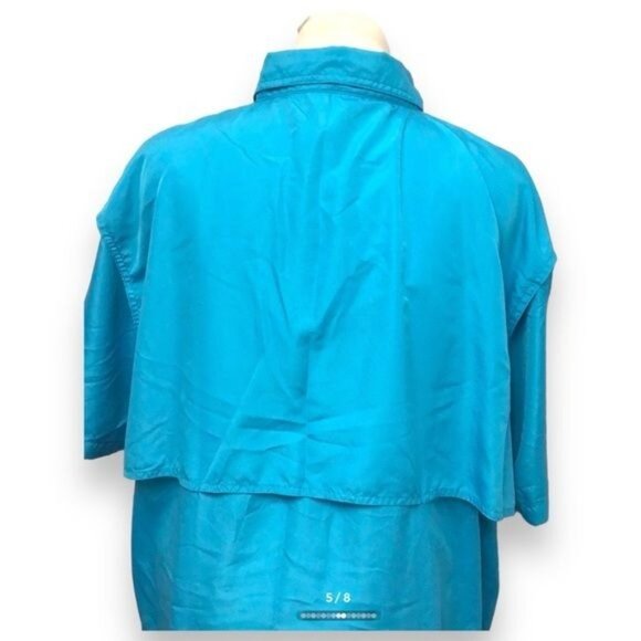 RedHead Mens 2XL Short Sleeve Shirt Turquoise Button-Up Polyester Fisherman Styl - Picture 4 of 7